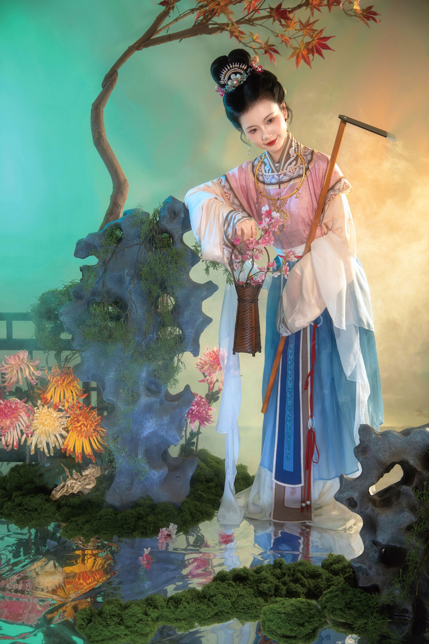 花时时 - 《古画黛玉-内景》[10P]