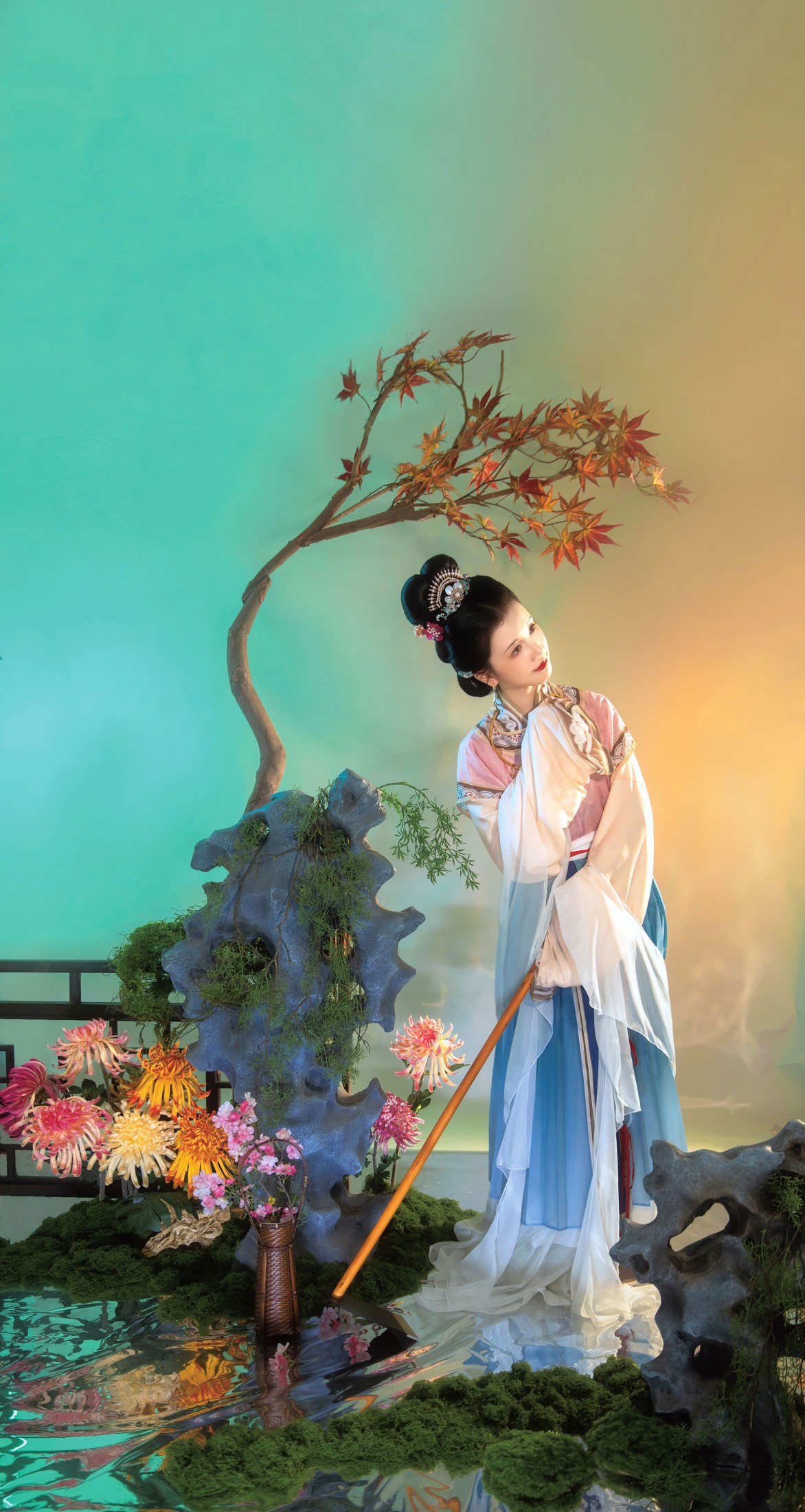 花时时 - 《古画黛玉-内景》[10P]