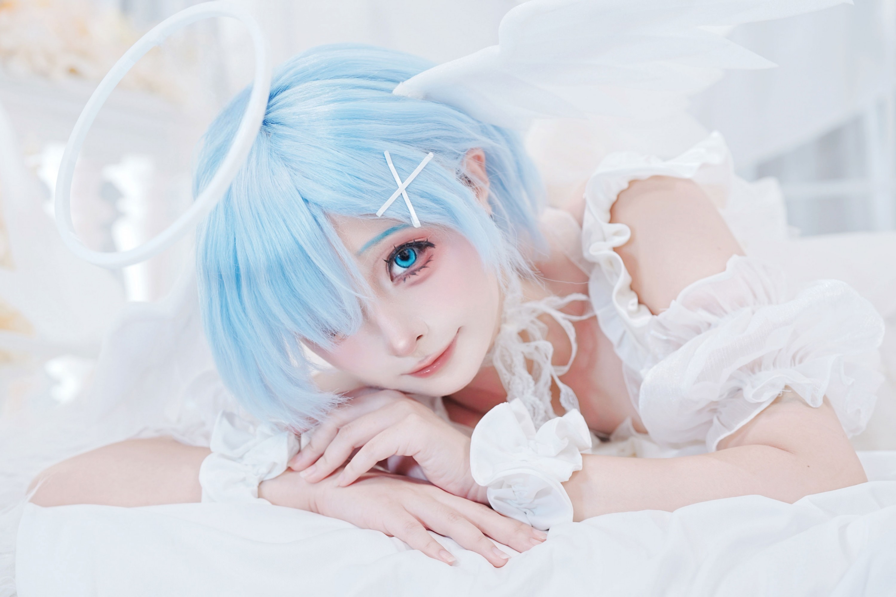 一颗黄豆豆 - 《蕾姆COS天使》[11P]