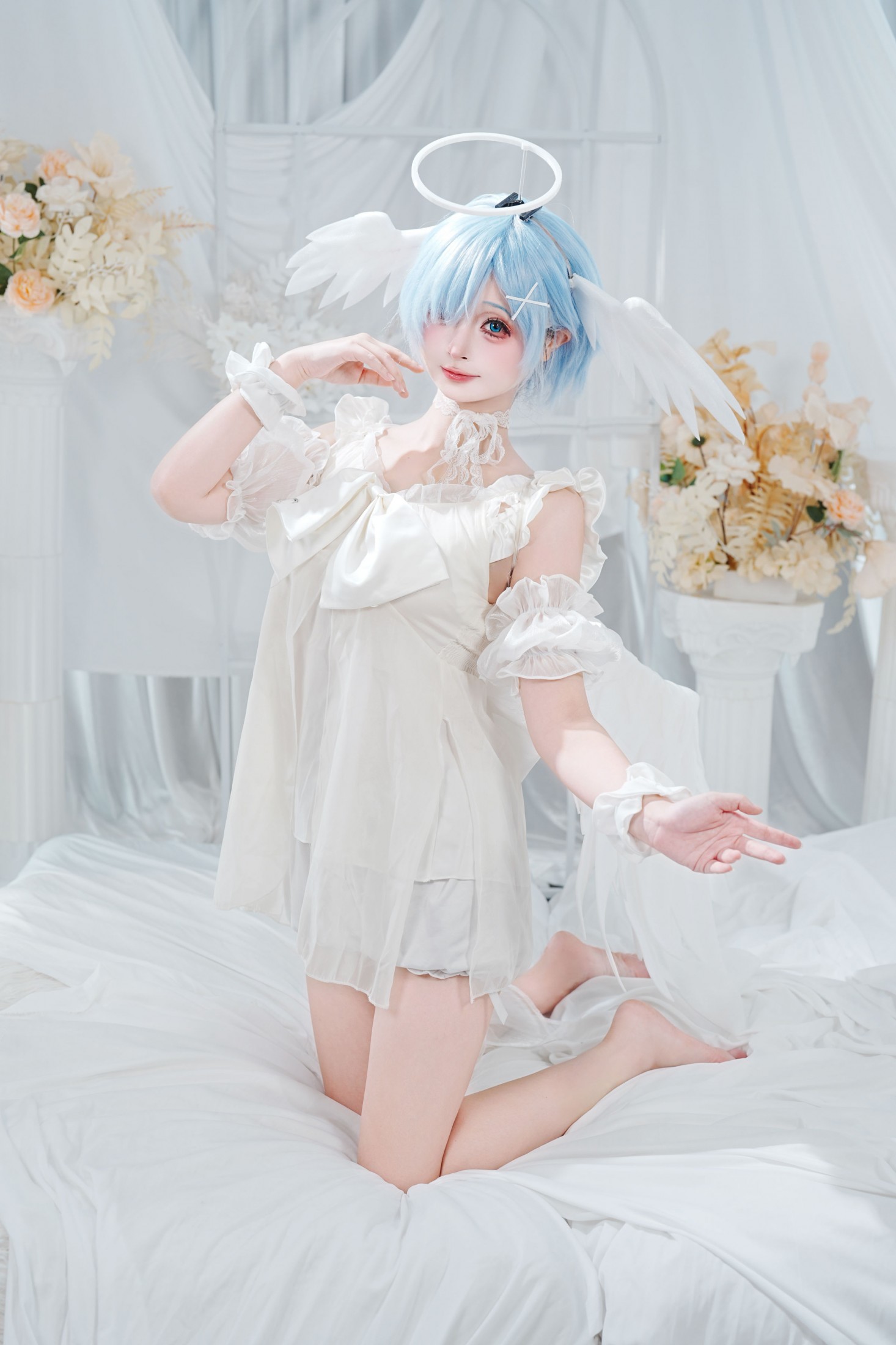 一颗黄豆豆 - 《蕾姆COS天使》[11P]