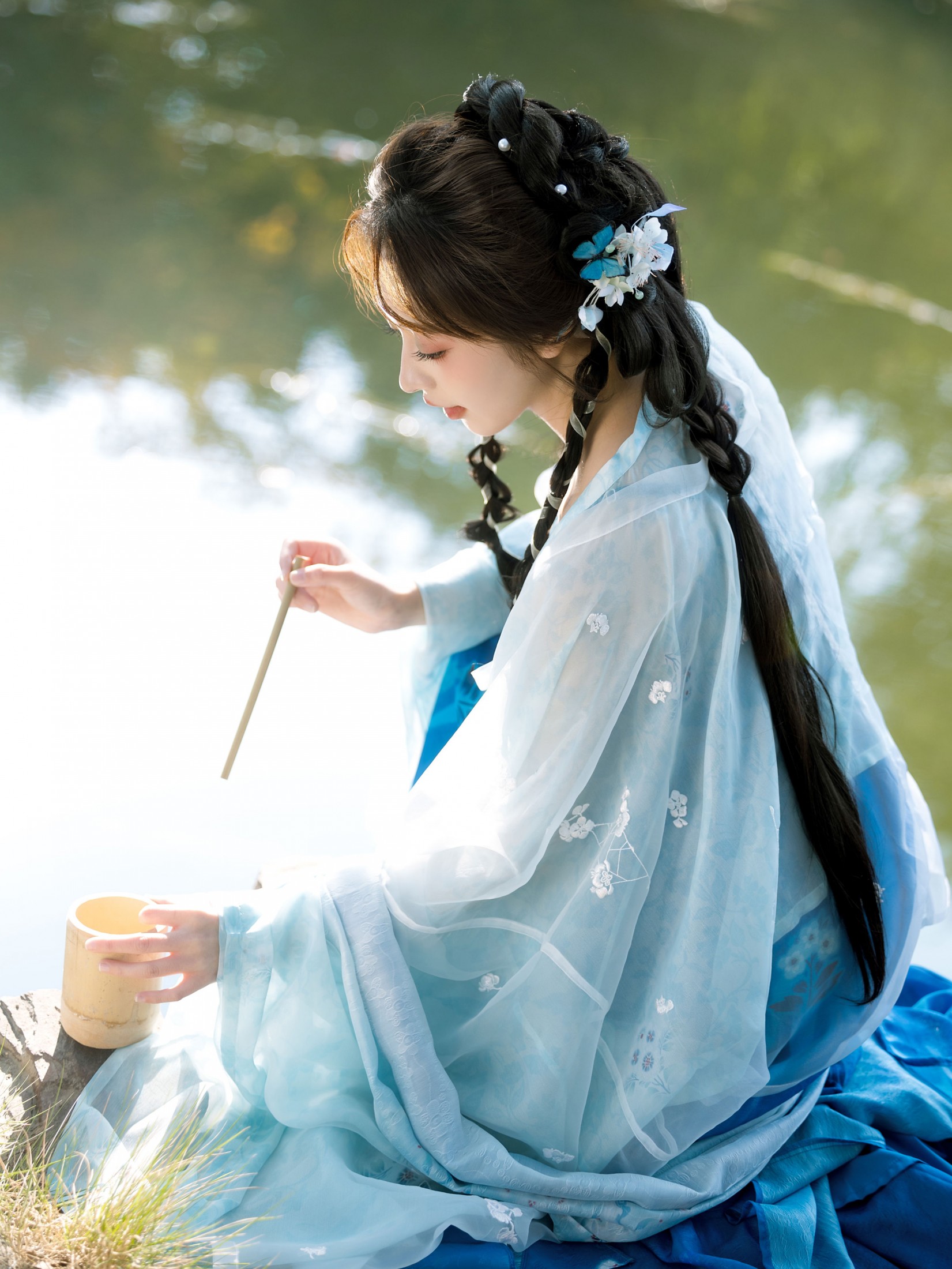 欢欢 – 《清甜少女汉服外景》[12P]