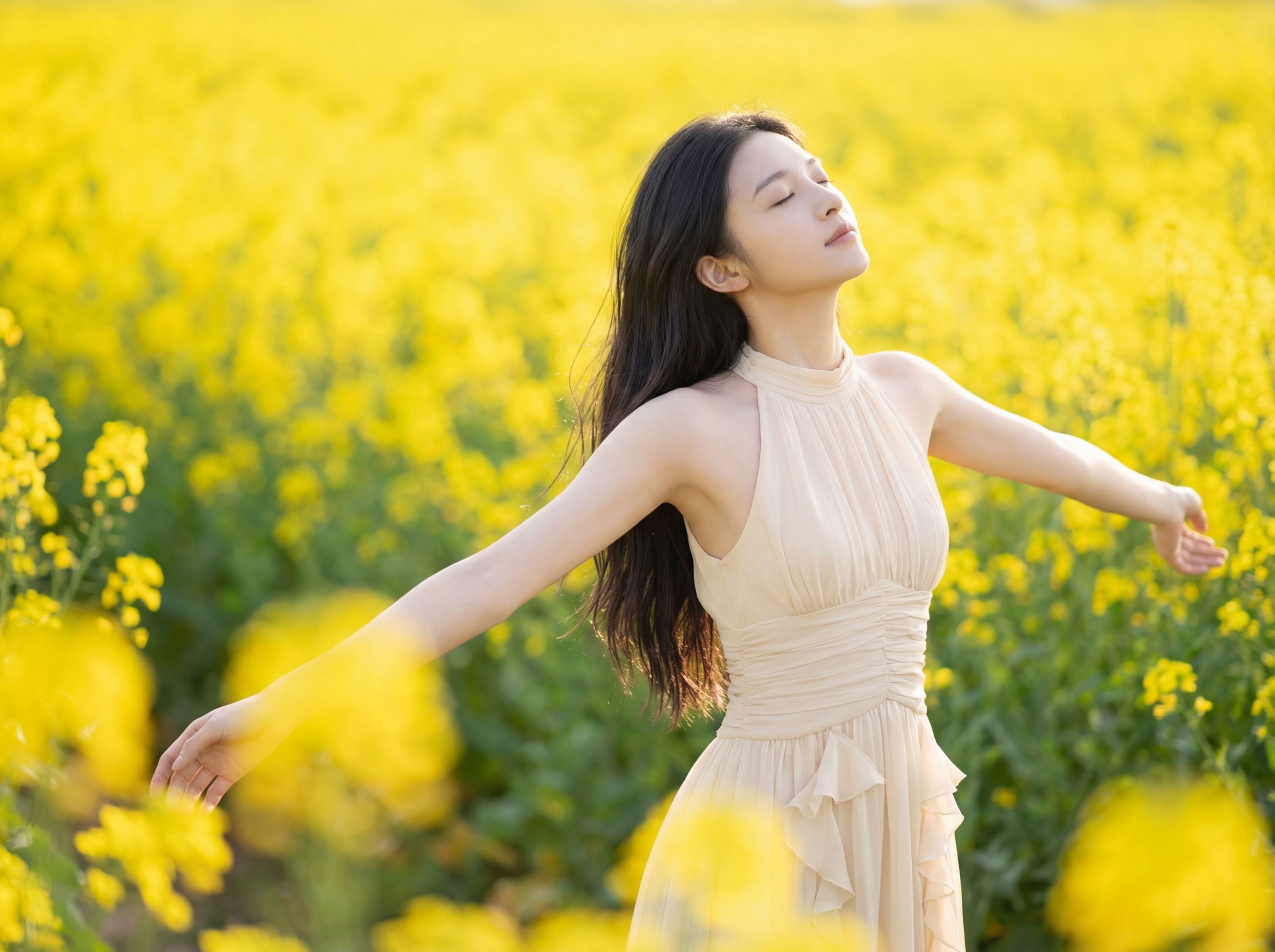 《油菜花中少女》[10P]