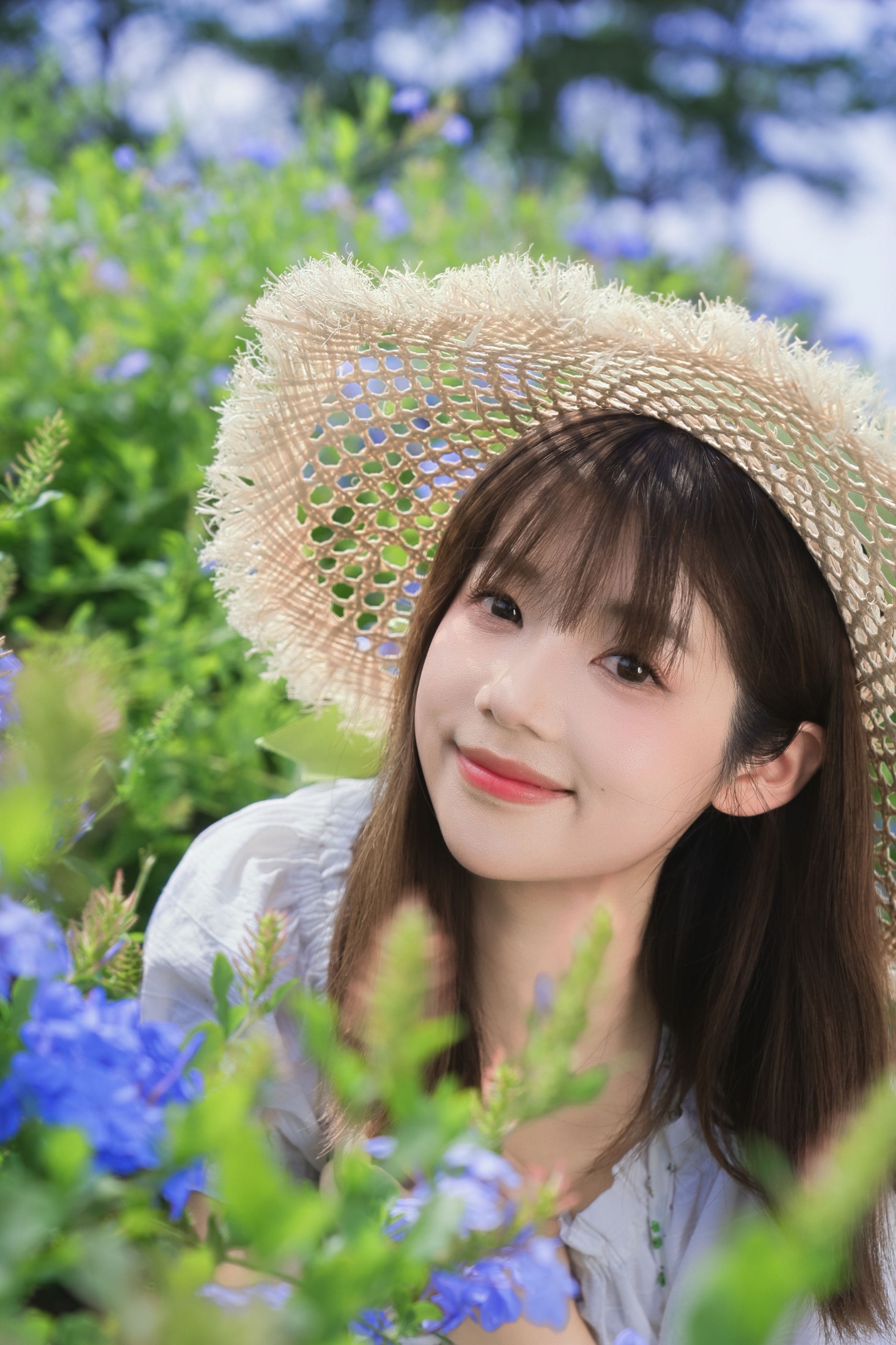 呆头飞鹅 – 《春日限定蓝花田写真｜把夏天穿在身上》[51P]