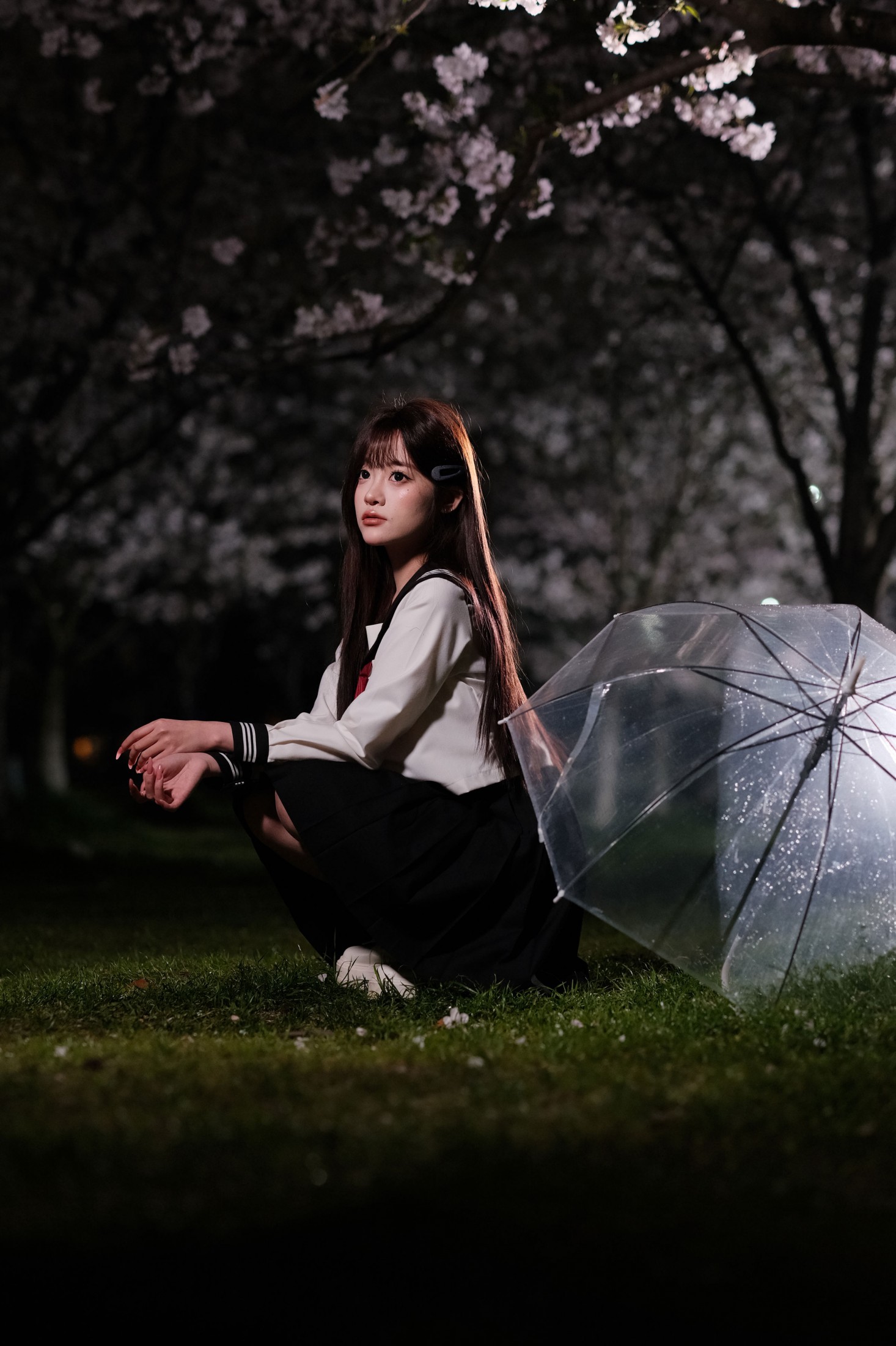 纯纯 - 《夜樱人像 富士中画幅直出》[25P]