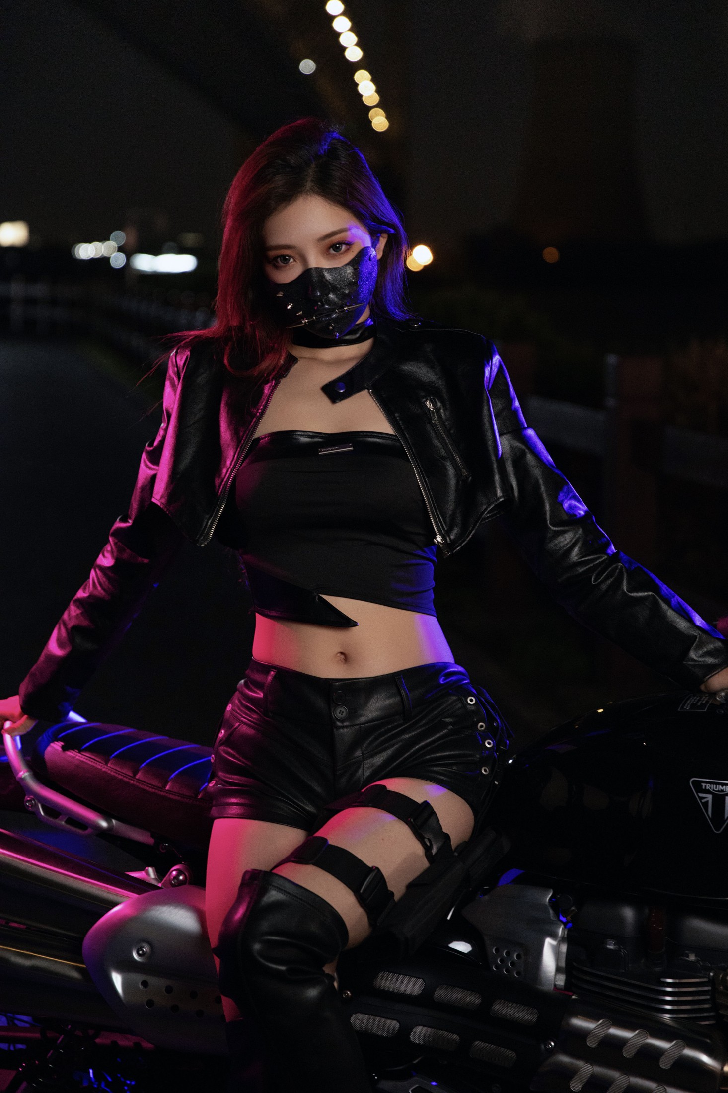 呆萌琳 - 《机车美女》[20P]