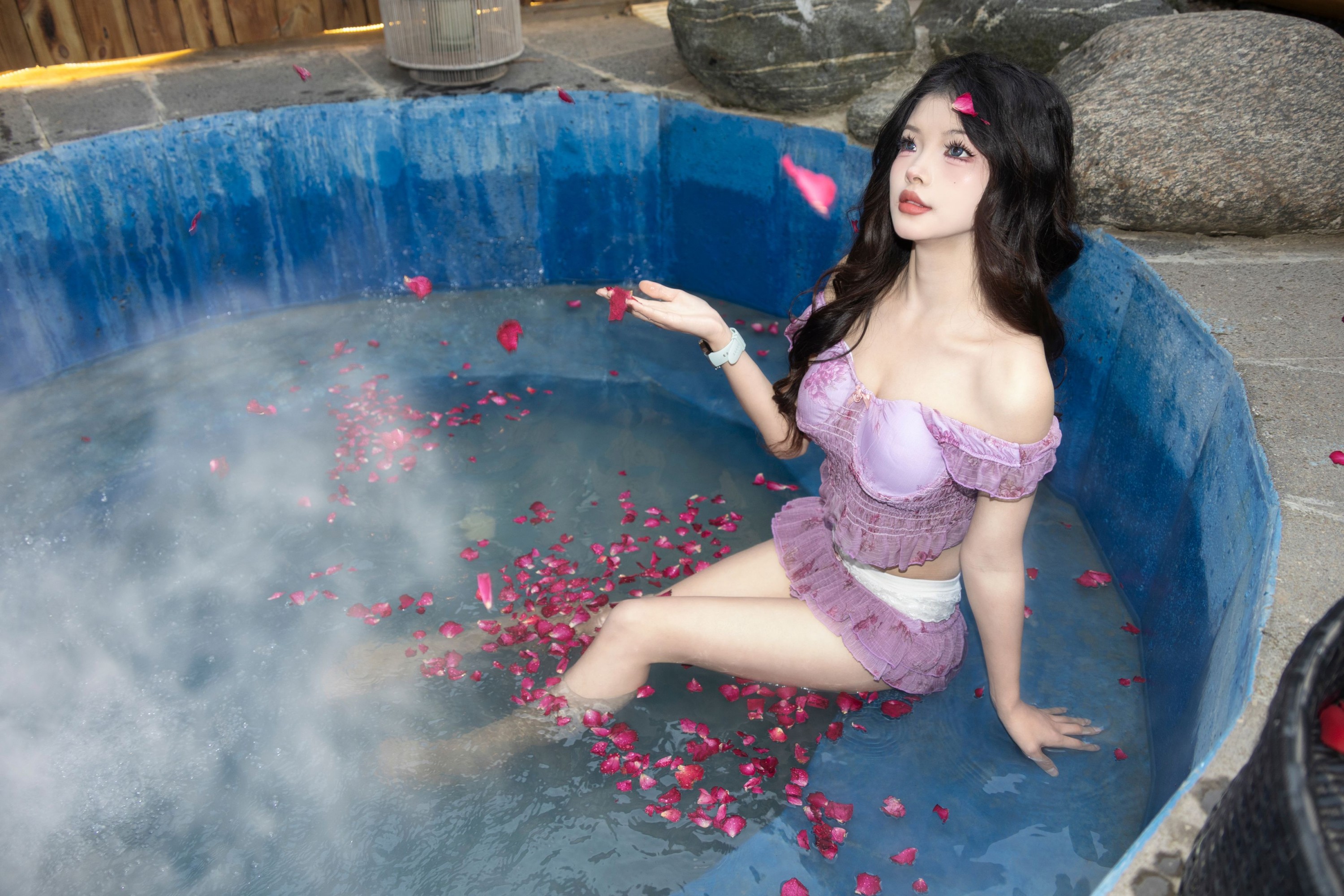 《紫色泳衣比基尼性感美女私房写真》[9P]