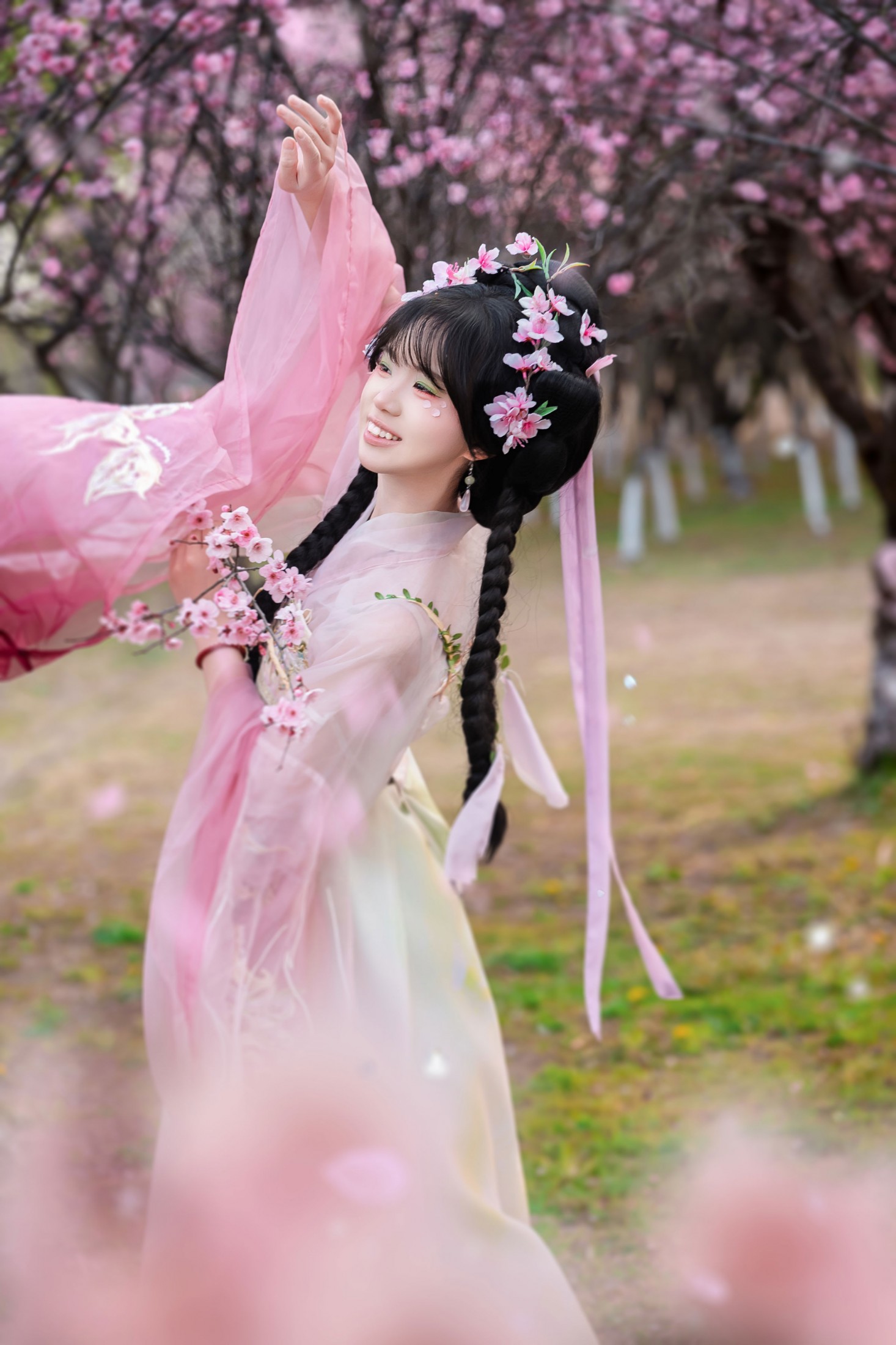 珠珠 - 《春樱赴约，桃气少女》[10P]