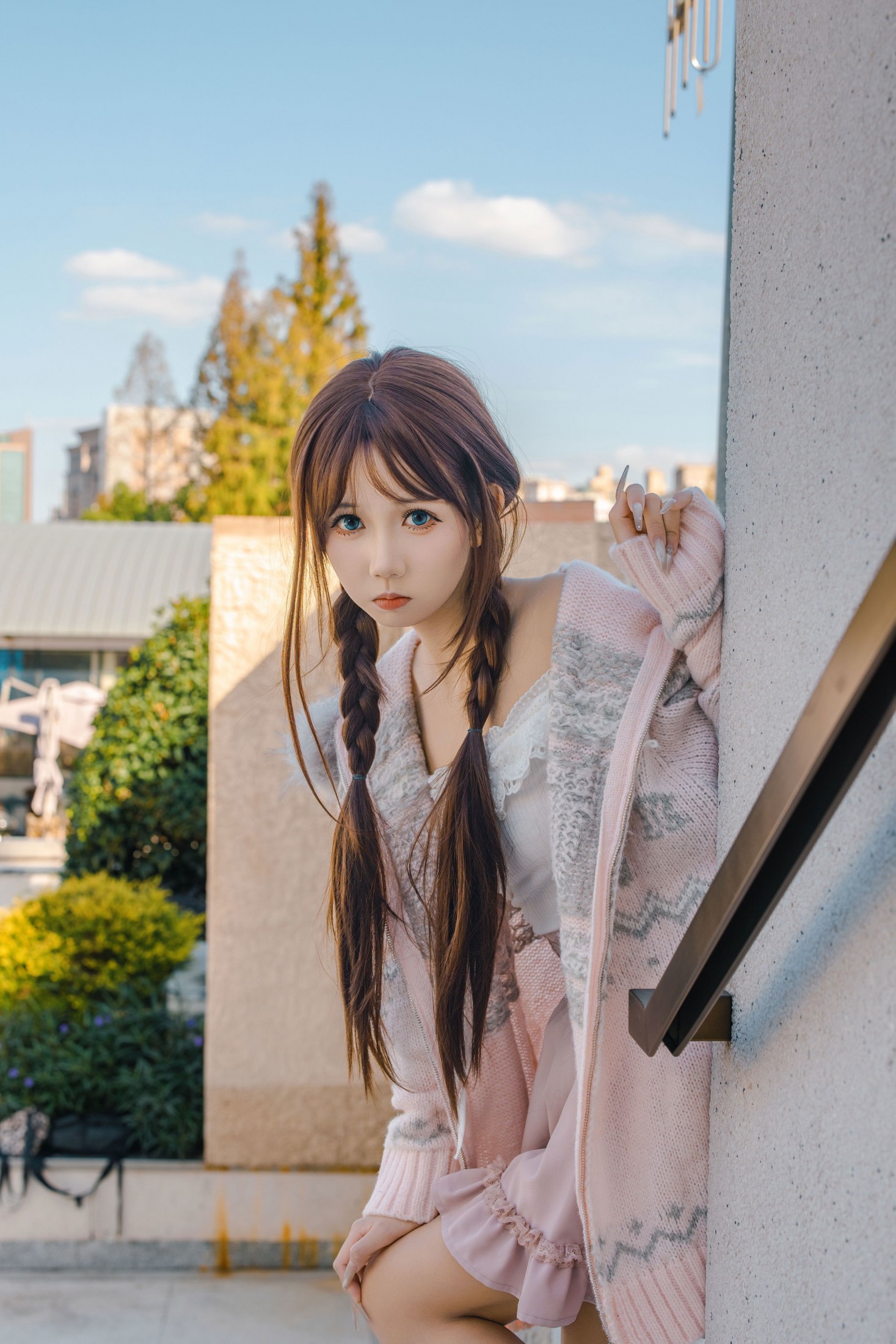 万万鯊 - 《网红天台这么拍》[21P]