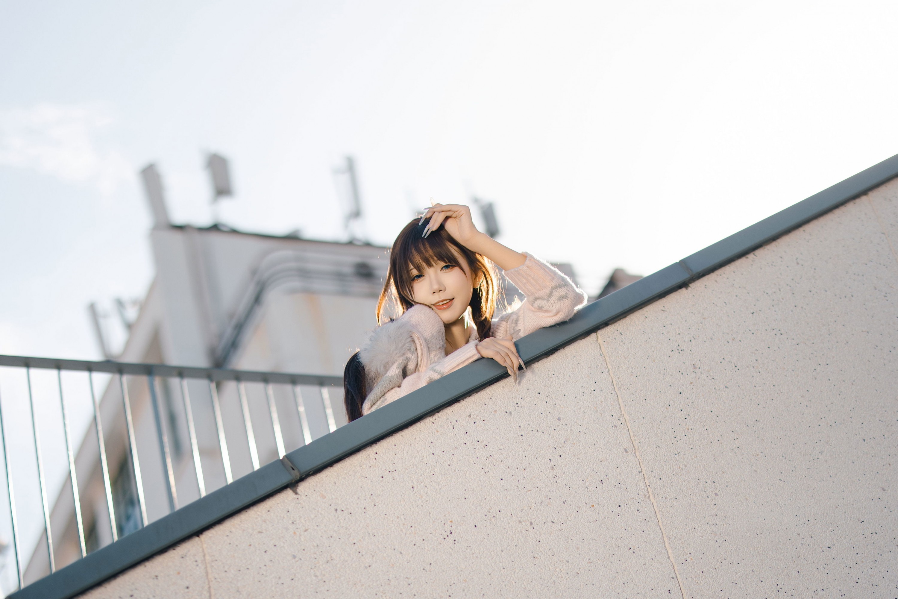 万万鯊 - 《网红天台这么拍》[21P]