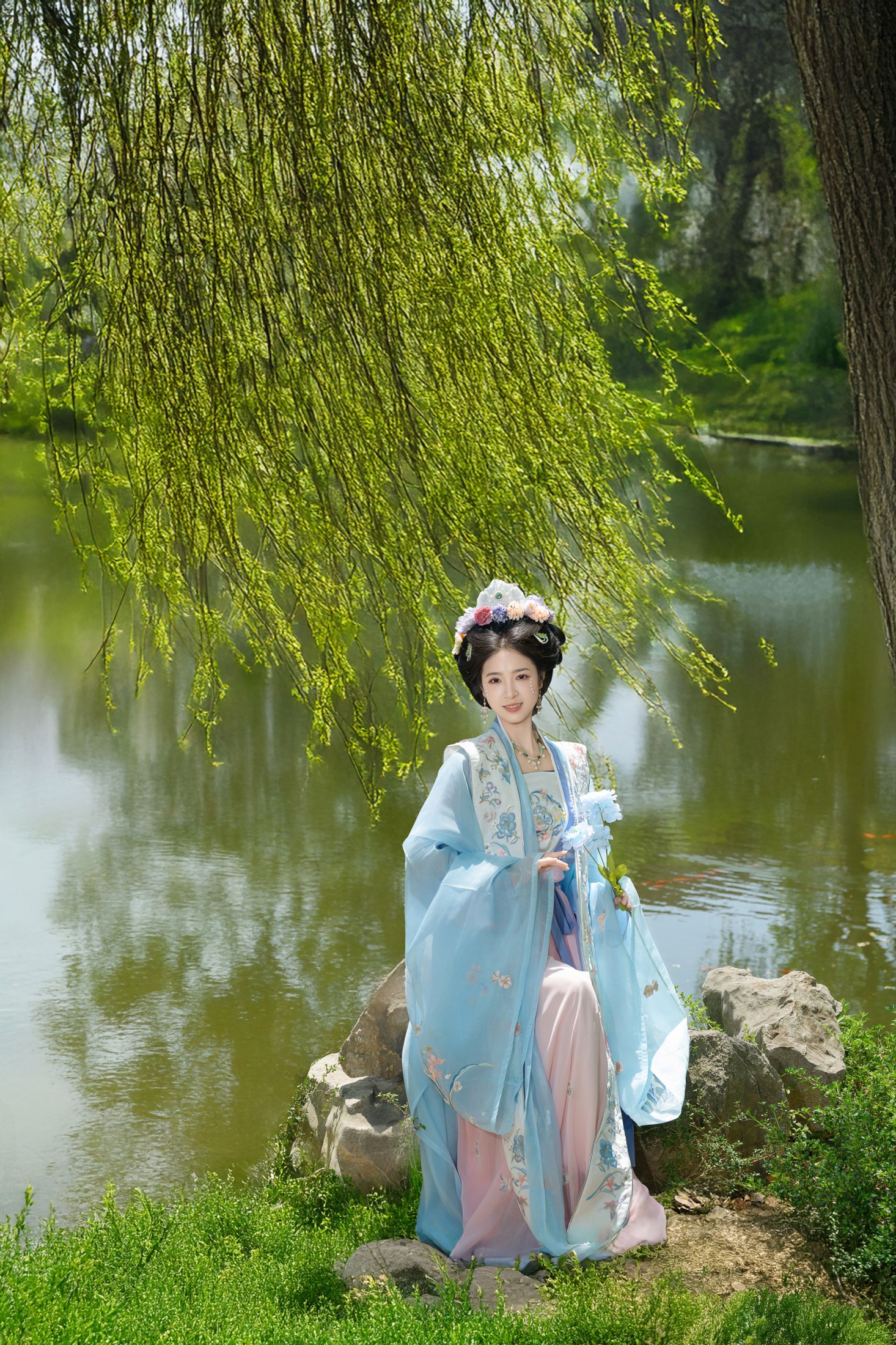 《临水仙踪，一袭蓝韵》[12P]
