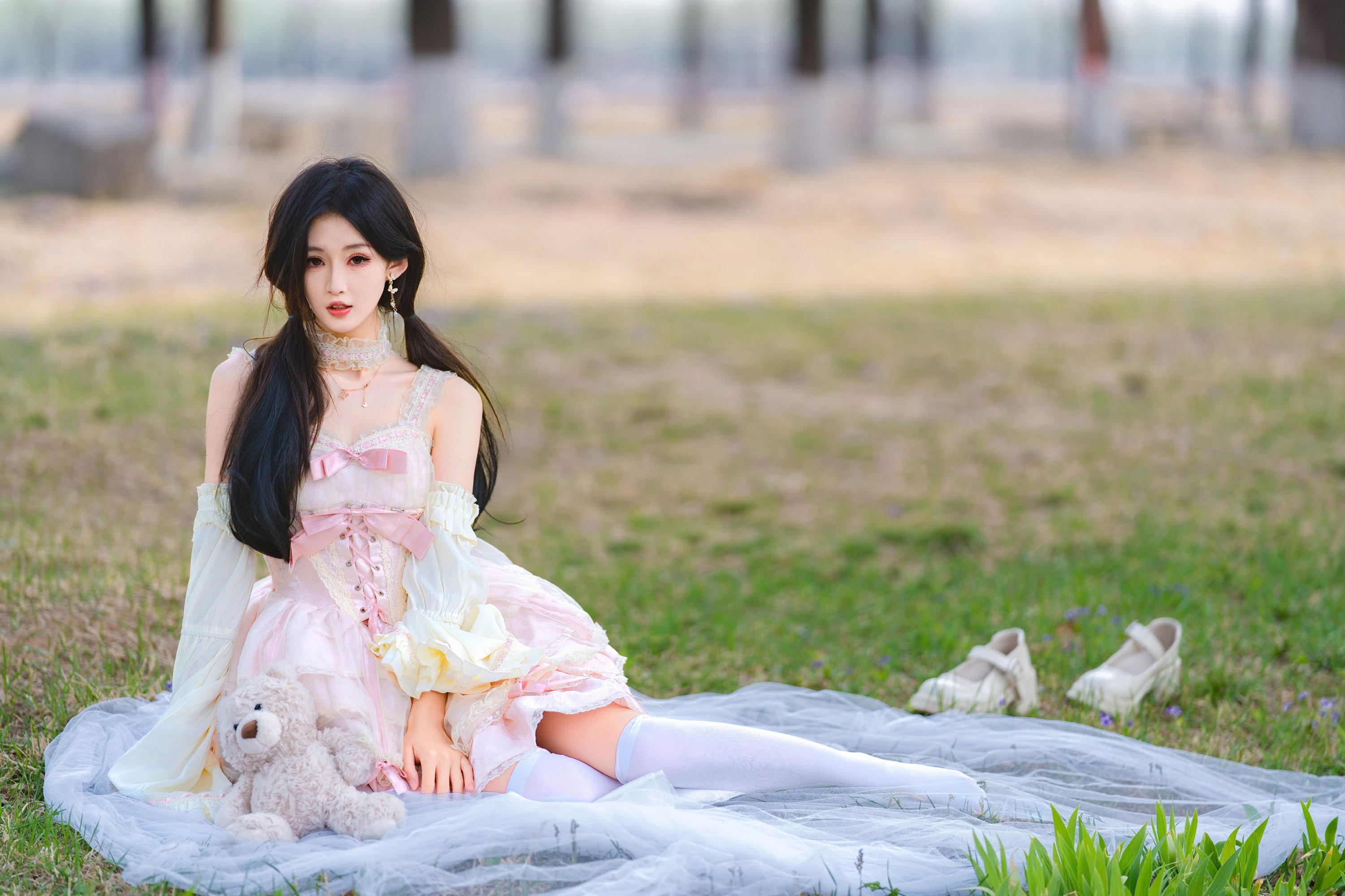 《甜妹洛丽塔洋装 · 春日草坪 小熊与少女的童话邂逅》[33P]