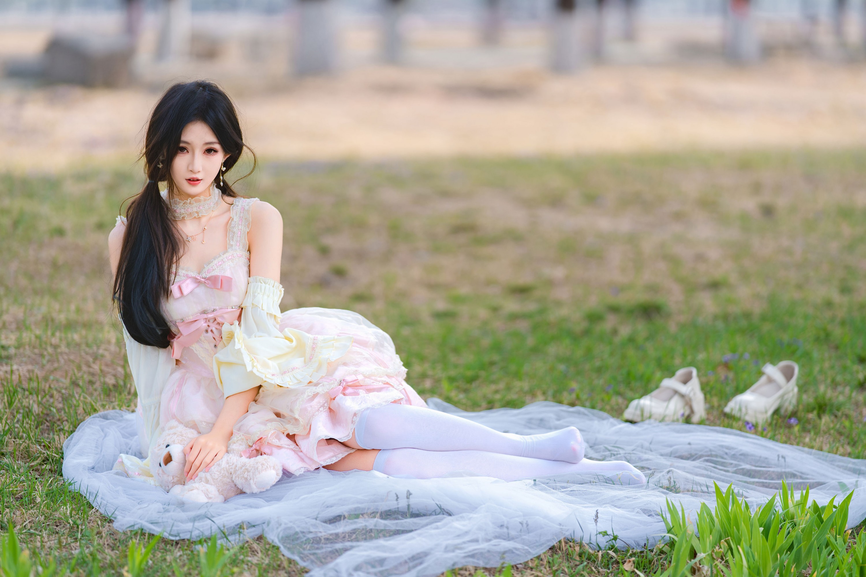 《甜妹洛丽塔洋装 · 春日草坪 小熊与少女的童话邂逅》[33P]